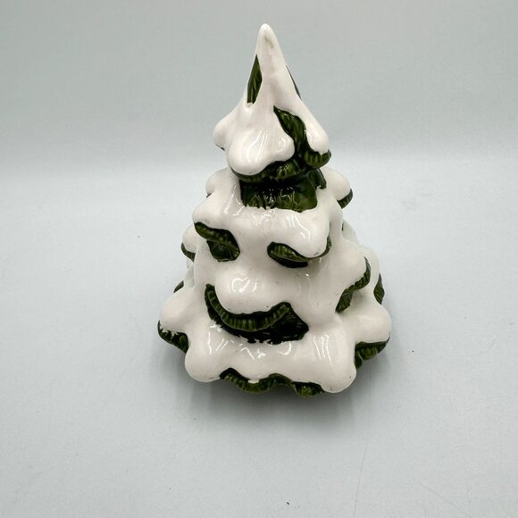 Vintage Fitz and Floyd Ceramic Christmas Tree 6" Japan Decor Tabletop chippy vin - Picture 5 of 8
